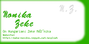 monika zeke business card